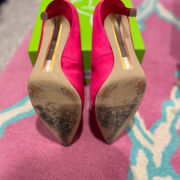 Sam Edelman satin fuschia heels - Picture 2 of 3